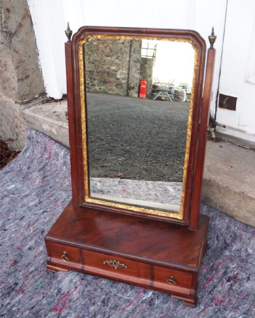 18th Century Mahogany Dressing Mirror