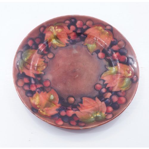 William Moorcroft Flambe Leaf & Berries Plate