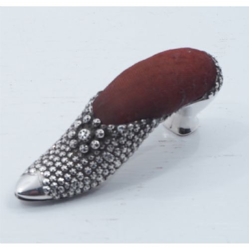 Superb Victorian Silver Shoe Pin Cushion