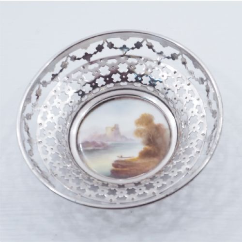 Silver & Royal Worcester Bonbon Dish