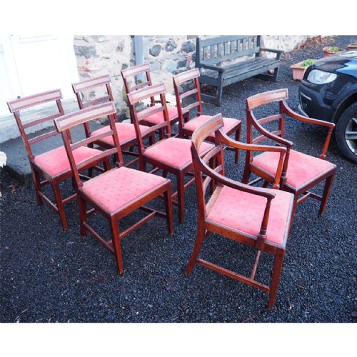 fig 1. GOOD SET OF 8 GEOGAIN SCOTTISH DINING CHAIRS