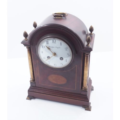 Edwardian Inlaid Mahogany Bracket Clock