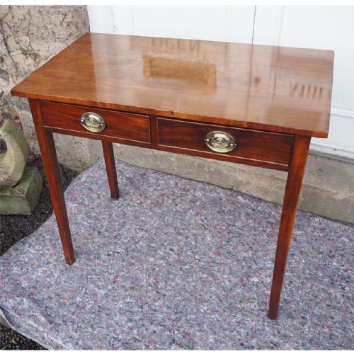 Georgian Mahogany 2 Drawer Side Table