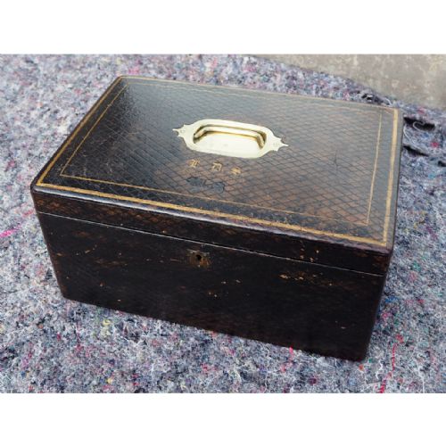 Mid 19th Century Leather Fitted Box