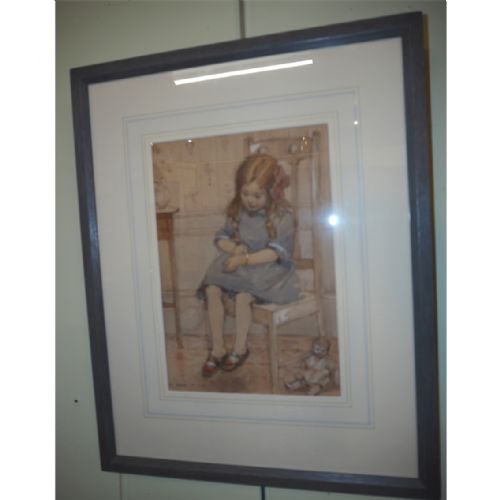 Scottish Child Portrait by R Eadie Glasgow Rsw.