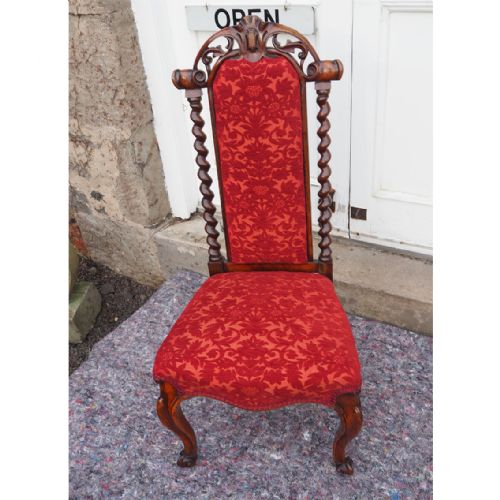 Early Victorian Rosewood Nursing Chair