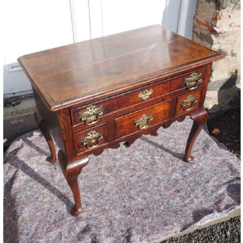 Unusual Georgian Oak Cabriole Leg Lowboy