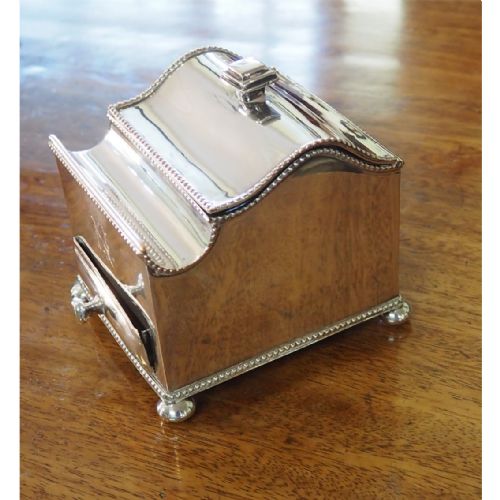 FINE QUALITY SILVER PLATED DESK INK STAND - ADDITIONAL PHOTO 2