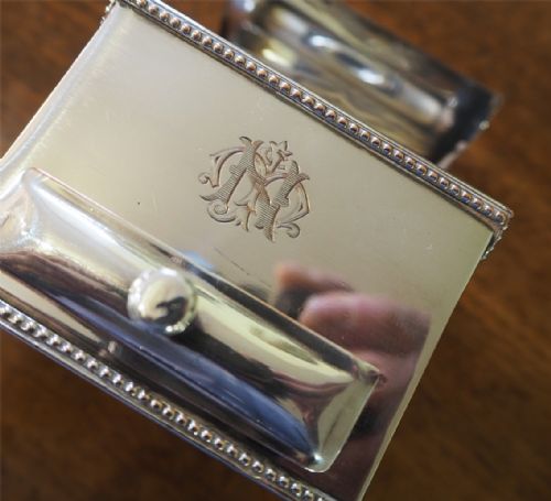 FINE QUALITY SILVER PLATED DESK INK STAND - ADDITIONAL PHOTO 6