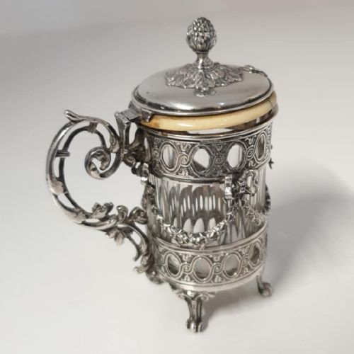 Superb French Silver Mustard Pot