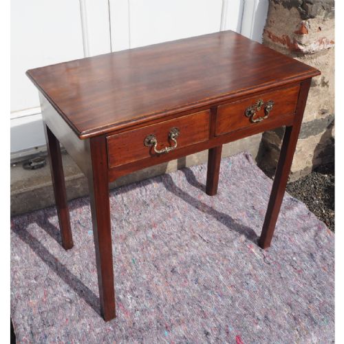 Small Georgian 2 Drawer Mahogany Side Table