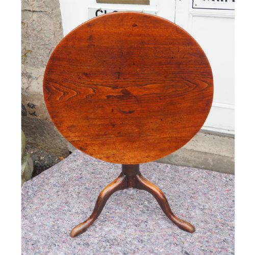 Georgian Elm Tilt Top Tripod Table