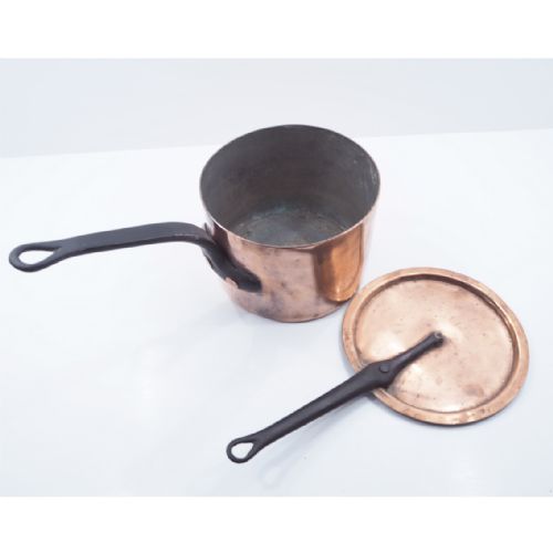 Heavy Victorian Copper Pan & Lid