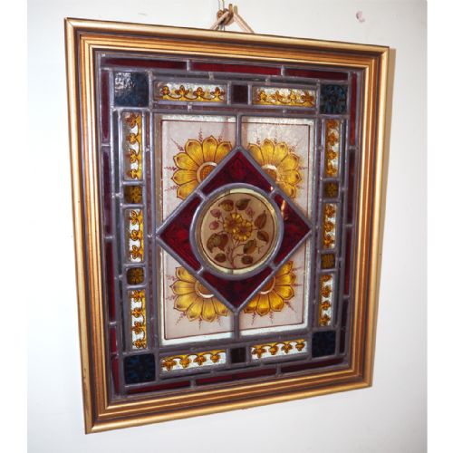 Early 19th Century Stained Glass Panel