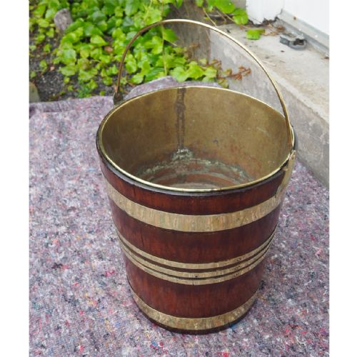 Super 18th Century Brass Bound Bucket