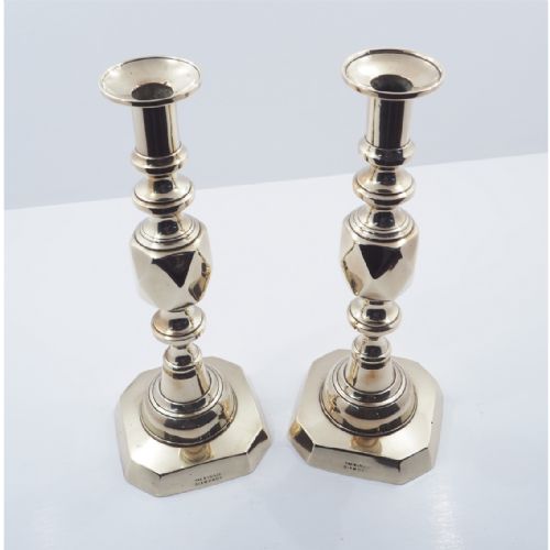 Superb Pair of "King of Diamonds" Candlesticks