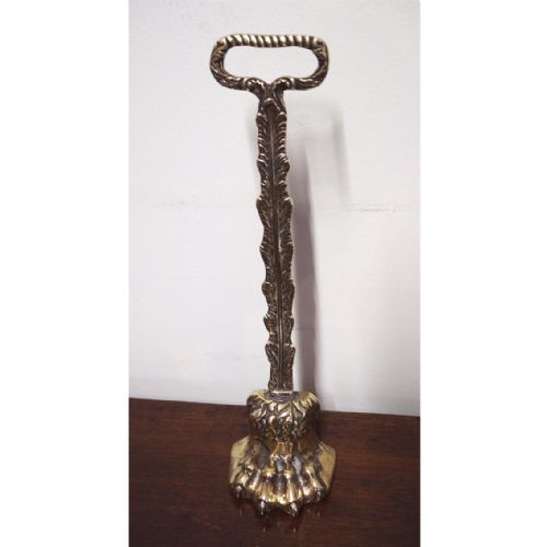 Georgian Brass Lion Paw Door Stop