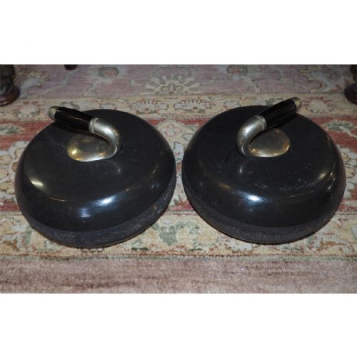 Superb Pair of Scottish Granite Curling Stone
