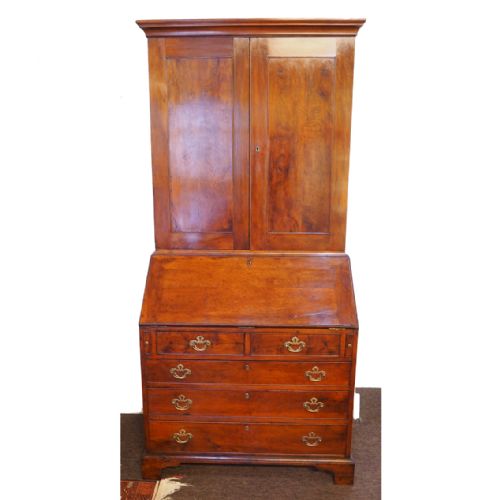 Rare George II Yew-wood Bureau Bookcase