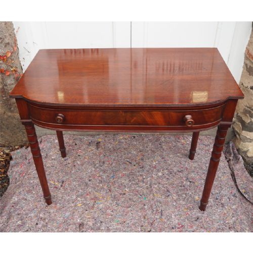 Georgian Mahogany Bow Front Side Table