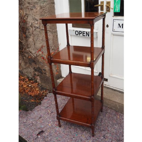 Good Georgian Mahogany 4 Tier Whatnot