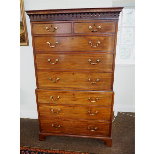 Small George 3rd Mahogany Tallboy