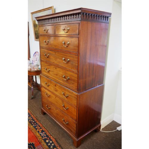 fig 1. SMALL GEORGE 3rd MAHOGANY TALLBOY