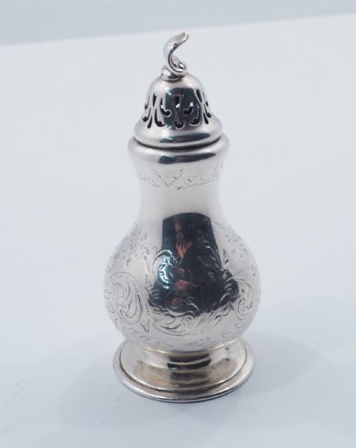 Lovely Early Victorian Silver Pepper Pot