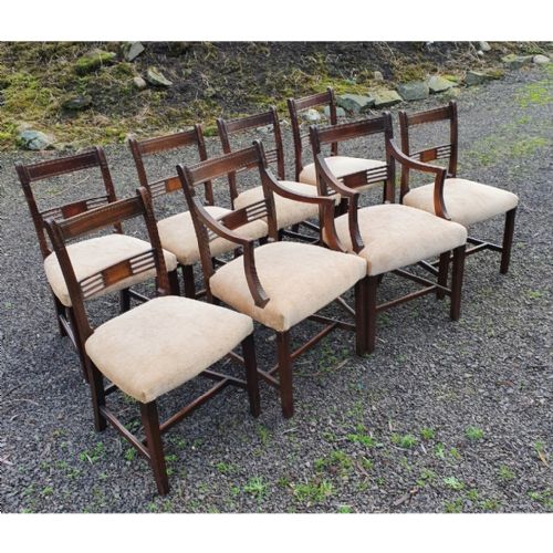 fig 1. GOOD SET OF 8 GEORGIAN DINING CHAIRS