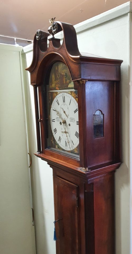 fig 1. SCOTTISH MAHOGANY CASED LONGCASE CLOCK
