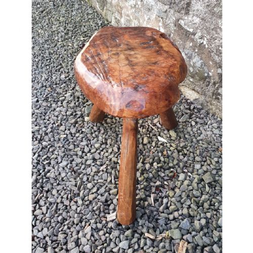 Charming Primitive Rootwood Top Stool