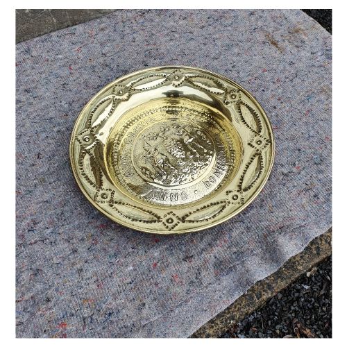 19th Century Nuremberg Brass Alms Dish