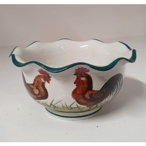 Fine Scottish Wemyss Brown Hens Bowl
