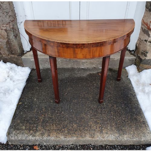 Superior Georgian Mahogany 'D' Tea Table
