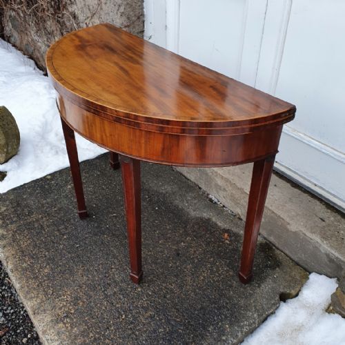 fig 1. SUPERIOR GEORGIAN MAHOGANY 'D' TEA TABLE