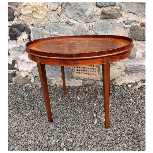 Georgian Oval Tray on Later Stand