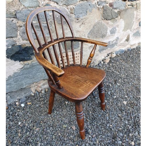 19th Century Ash Childs Windsor Chair