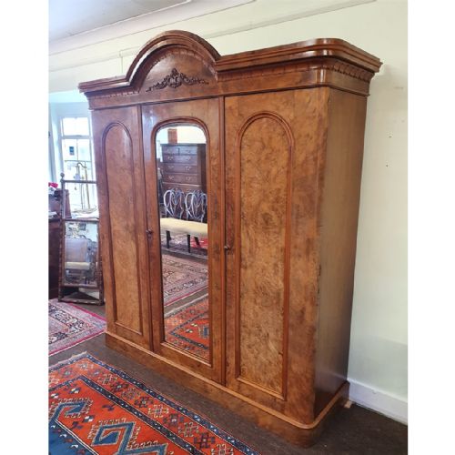 Outstanding Victorian Burr Walnut Wardrobe