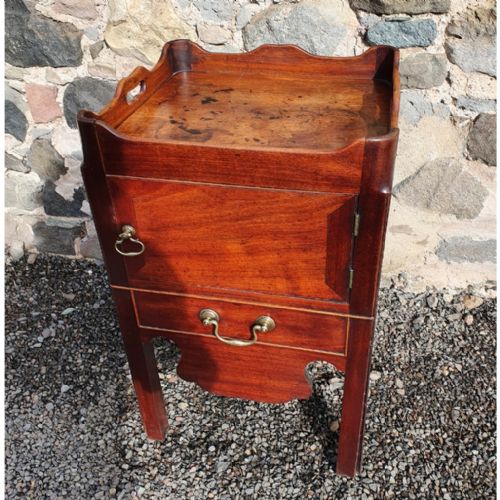 18th Century Mahogany Square Bedside