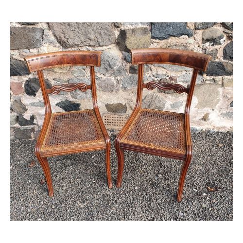 Good Pair of Regency Sabre Leg Hand Chairs