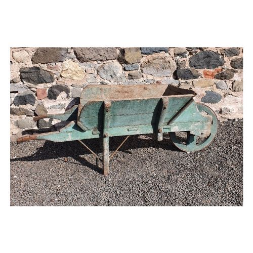 Antique Victorian Wooden Garden Wheelbarrow