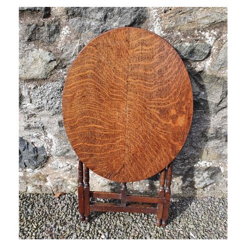 Victorian Oak Folding Coaching Table