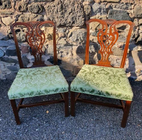 Important Pair of Chippendale Side Chairs
