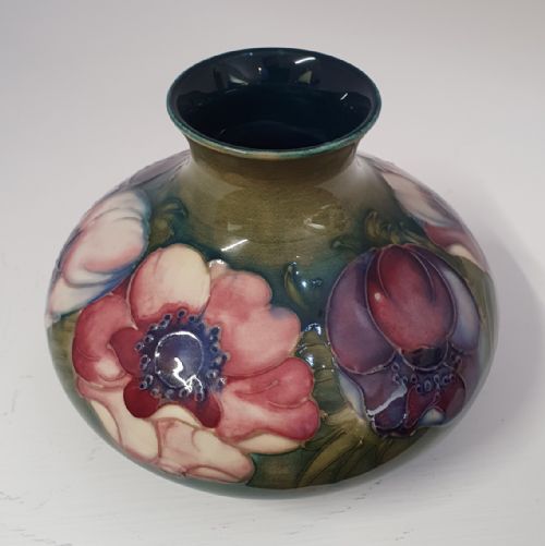 Large Moorcroft Squat Flower Vase