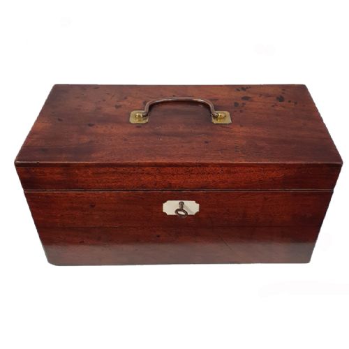 Large 18th Century Mahogany Tea Caddy