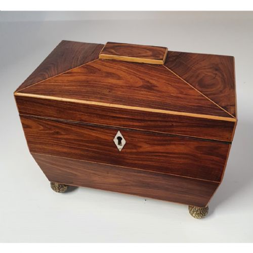 Gorgeous Regency Kingwood Tea Caddy