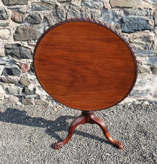 fig 1. Chippendale Carved Bird-cage Tripod Table