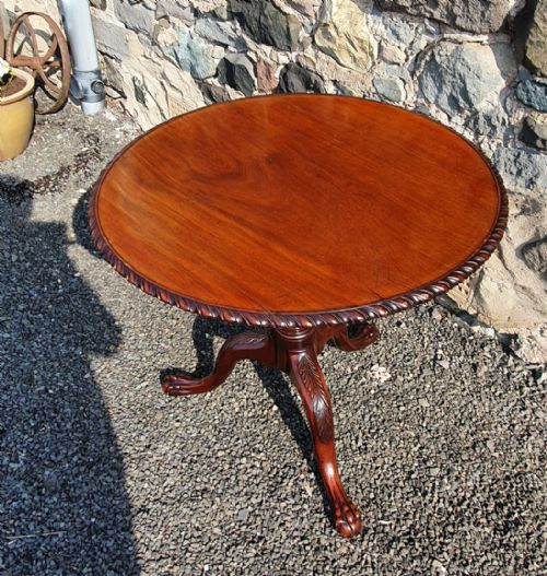 fig 2. Chippendale Carved Bird-cage Tripod Table