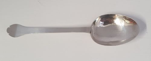 Rare Dated 17th Century Silver Trefid Spoon