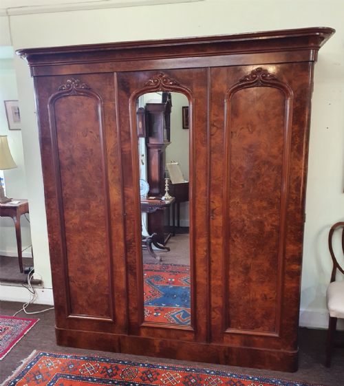 fig 1. Victorian Scottish Burr Walnut Wardrobe